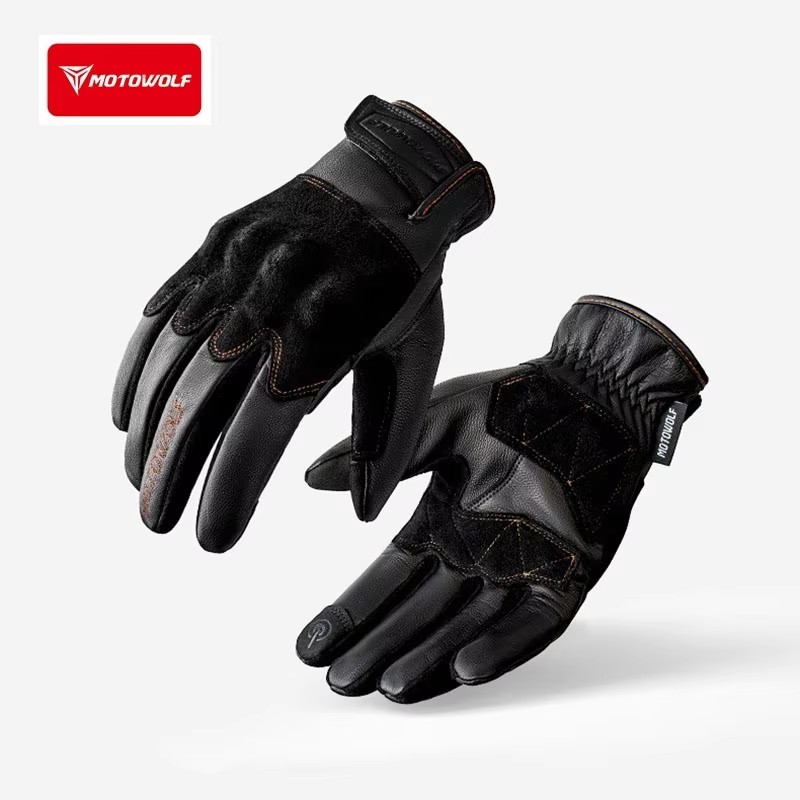 Gants de moto en cuir rétro, g - Motorcycle Glove Knuckle avis et prix